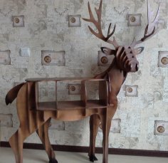 Laser Cut Deer Furniture Shelf DXF File