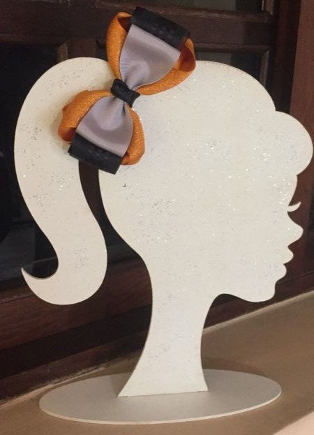 Laser Cut Wooden Hairbow Holder Head Stand Free Vector Download - 3axis.co - 3D model önizlemesi