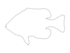Fish Dotted Line Art dxf File