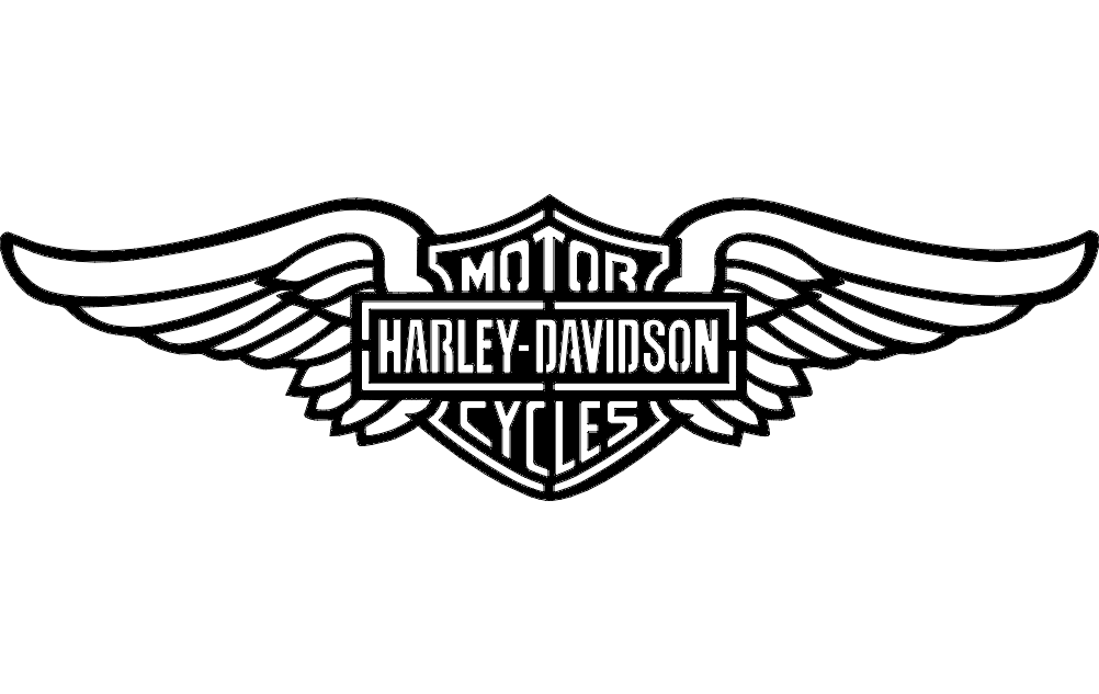 harley davidson logo with wings vector