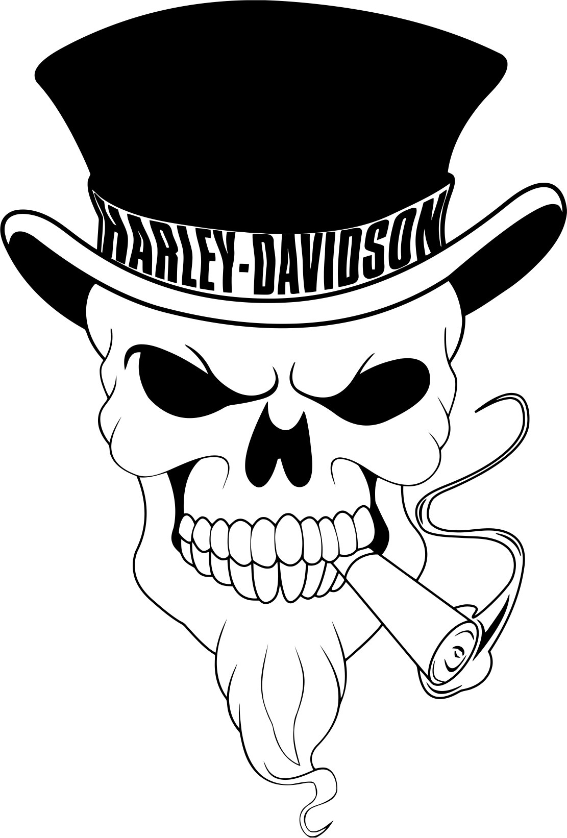 Harley Davidson Skull Vector Free Vector cdr Download - 3axis.co