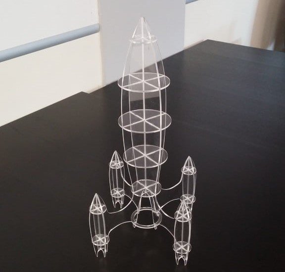 Laser Cut 3D Puzzle Rocket Free Vector Download 3axis.co