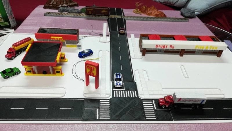 N-Scale Streets, Curbs And Crossing Grades 3D Printer Model Download Free STL File - 3axis.co