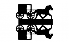 Horse cart dxf File