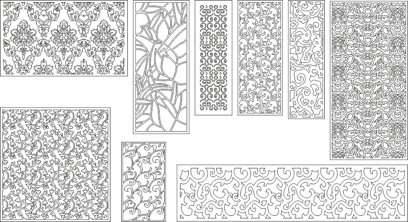 Decorative pattern file to cut in CNC Free Vector cdr Download - 3axis.co