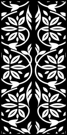 Trees Floral Laser Cut Privacy Screens Pattern Free Vector