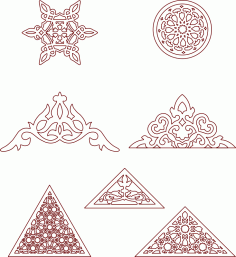 Moroccan Pattern Eastern Traditional Style DXF File