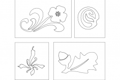 Flower Designs dxf File
