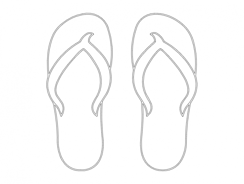Flip Flops Plain dxf File Free Download - 3axis.co