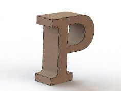 Letter P 3D Puzzle Free Vector
