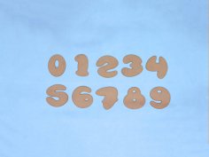 Laser Cut Bubble Numbers 1-10 Free Vector