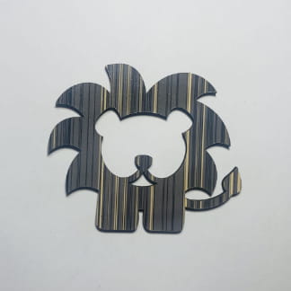 Laser Cut Unfinished Lion Shape Wood Cutout Free Vector