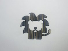 Laser Cut Unfinished Lion Shape Wood Cutout Free Vector