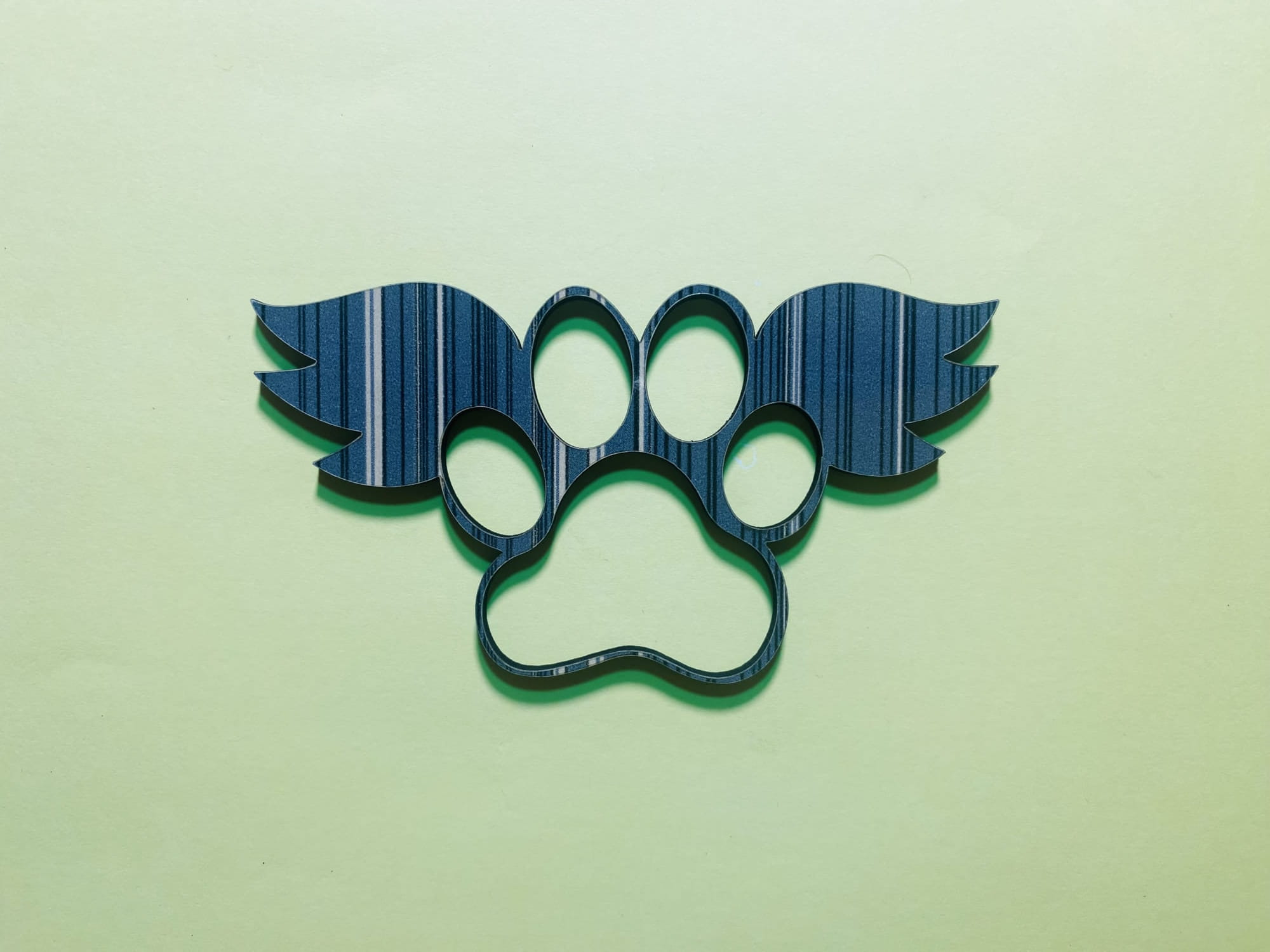 Laser Cut Paw Print With Wings Angel Paw Print Free Vector