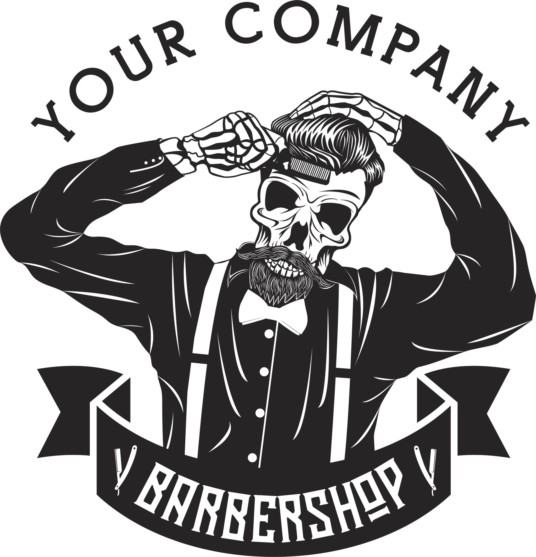 Barbershop Logo Design Free Vector cdr Download - 3axis.co