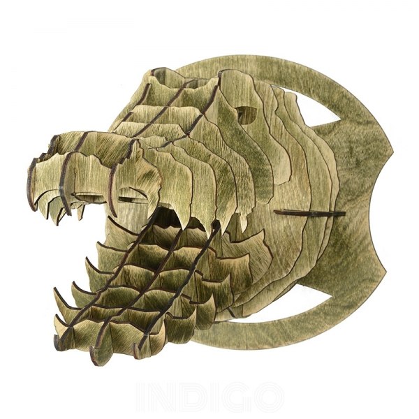 Laser Cut Alligator Head Trophy Wall Decor Free Vector cdr Download - 3axis.co - 3D model önizlemesi