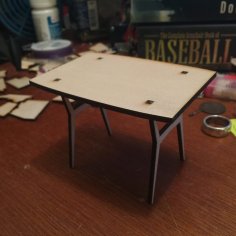 Laser Cut Miniature Modern Table SVG File