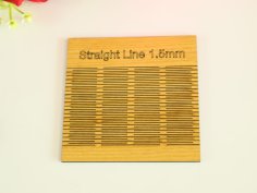 Laser Cut Living Hinge Pattern Straight Line 1.5mm Free Vector