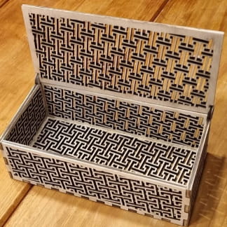 Laser Cut Wooden Wagara Box Kojitsunagi Pattern DXF File