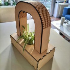 Laser Cut Wooden Plant Spotlight DXF File