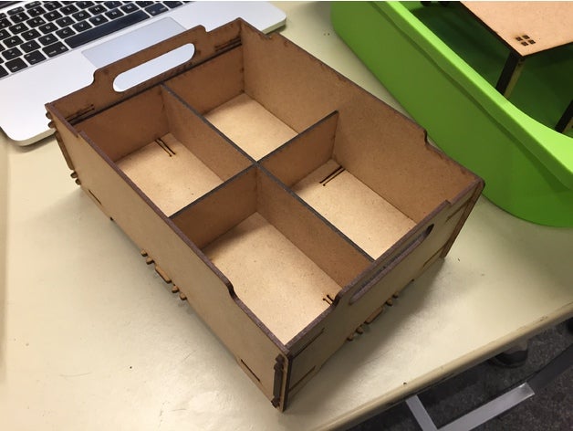 Laser Cut Stackable Box 3mm MDF DXF File