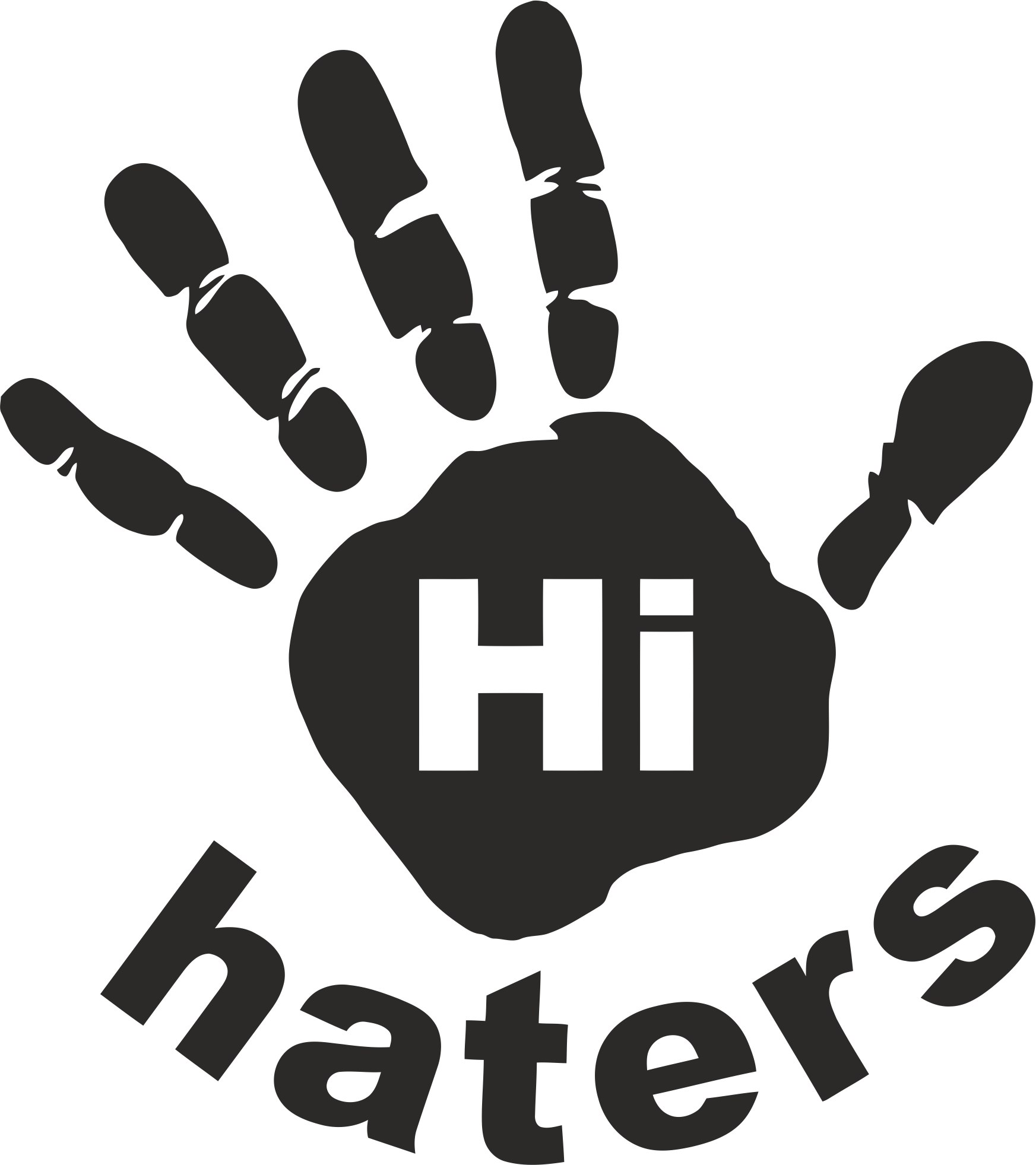Download Hi Haters Decal (.eps) Free Vector Download - 3axis.co