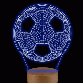Laser Cut Football Acrylic Lamp Free Vector