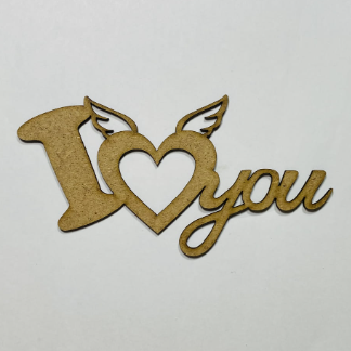Laser Cut I Love You Wooden Cutout Unfinished Craft Free Vector