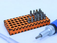 Laser Cut Screwdriver Bit Holder 4mm Free Vector