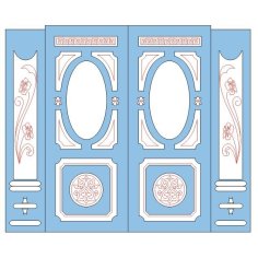 Wooden Door Design For Home DXF File