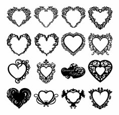 Heart Frames Free Vector