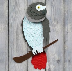 Laser Cut Layered Parrot Free Vector