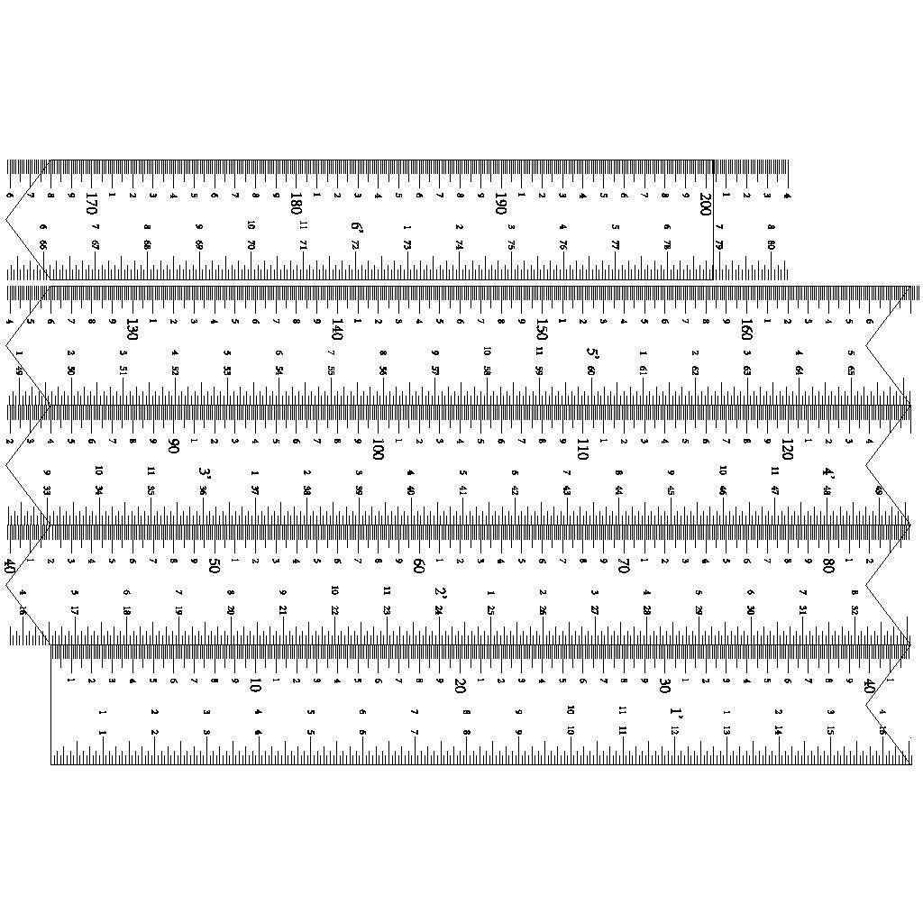 Laser Cut Portable Height Measuring Ruler DXF File