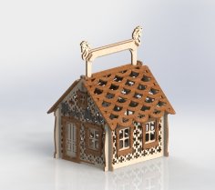 Laser Cut Candy House Free Vector