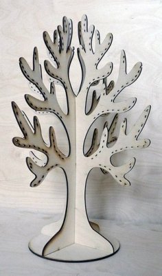 Laser Cut Plywood Tree For Decorations Free Vector