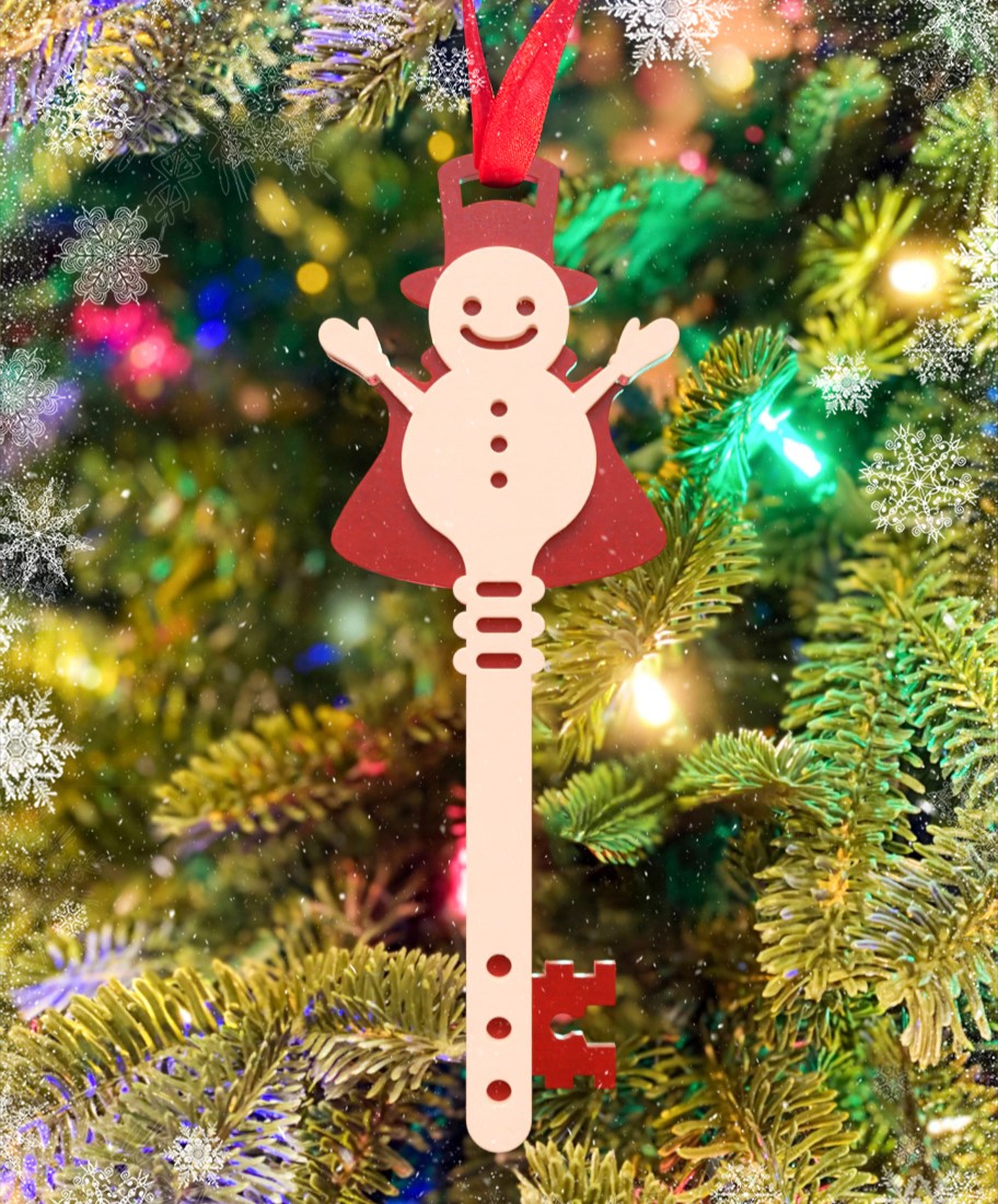 Laser Cut Christmas Tree Toy Snowman Key Free Vector cdr Download ...