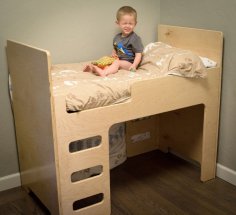 Bunk Bed for Kids Laser Cut CNC Plan Free Vector