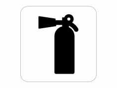 Service Road Sign Fire Extinguisher dxf File