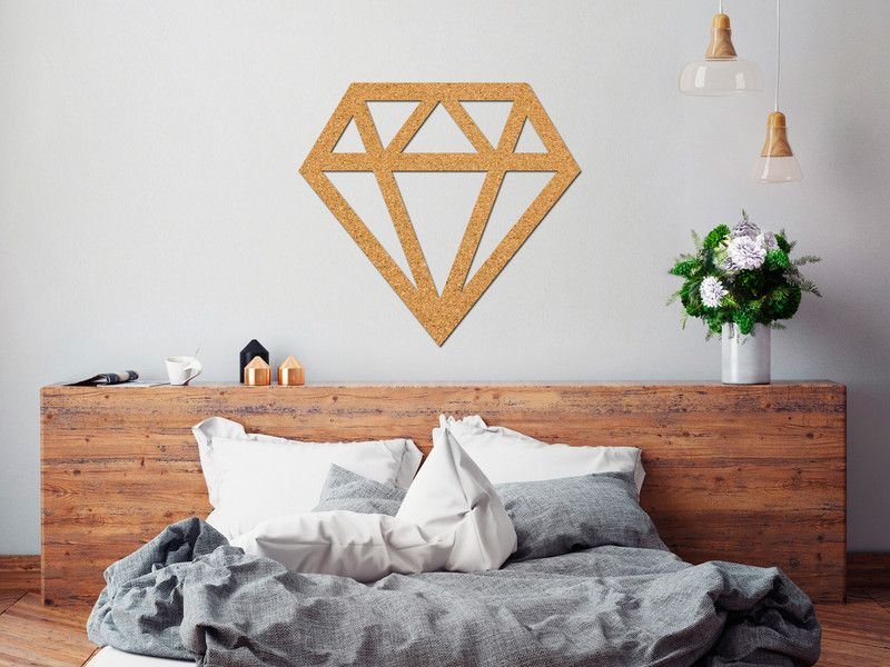 Laser Cut Diamond Wall Decor Free Vector Download - 3axis.co - 3D model önizlemesi