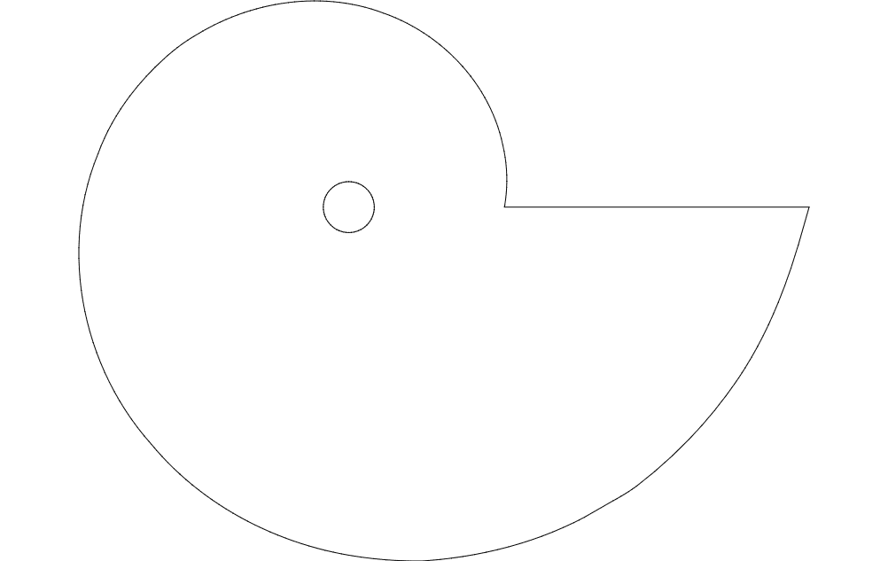 Logarithmic Spiral dxf File Free Download - 3axis.co - 3D model önizlemesi