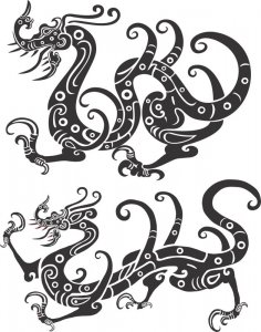 Chinese New Year Golden Dragon Vector Free Vector