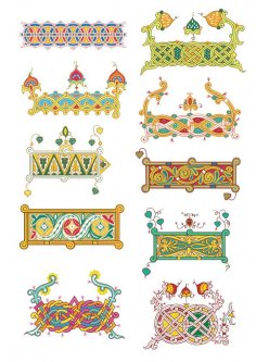 Patterns In Russian Style Free Vector