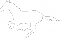 Horse Running Race dxf File