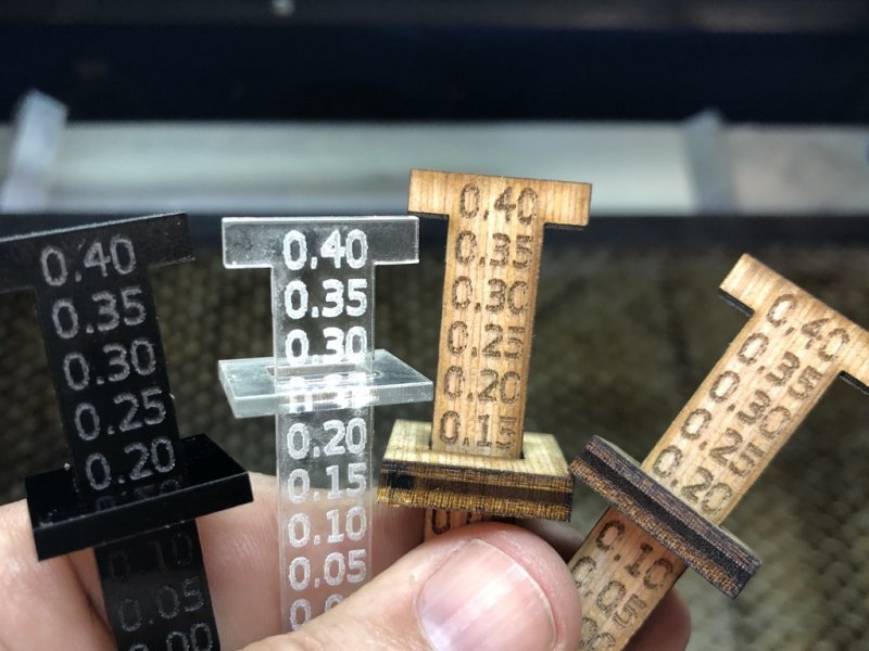 Laser Cut Mini Kerf Gauge SVG File Free Download - 3axis.co - 3D model önizlemesi