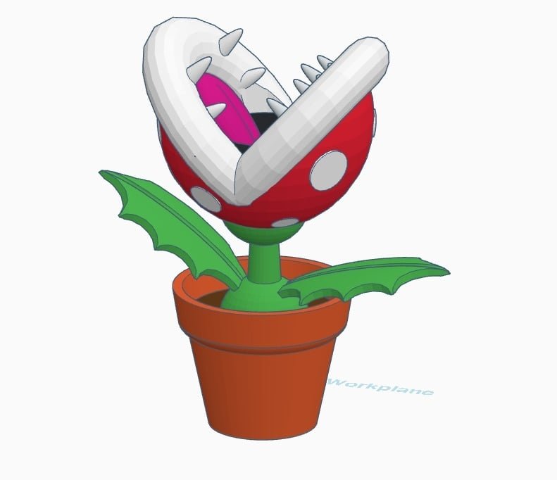 Piranha Plant 3D Printer Model Download Free STL File - 3axis.co