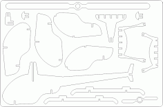 Helicopter 3D DXF File