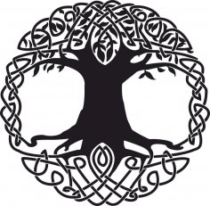 Celtic Tree Tattoo Design Free Vector