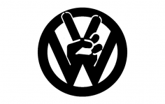 Vw Peace Tabs dxf File
