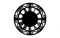 Roman Numerall Clock dxf File
