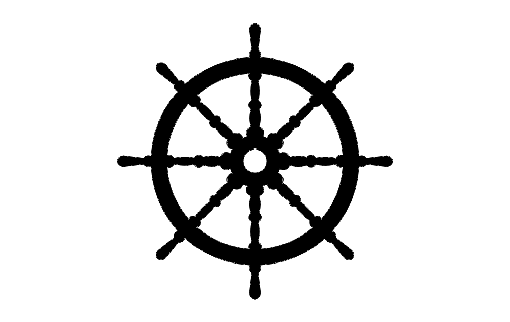 Ships wheel dxf File Free Download 